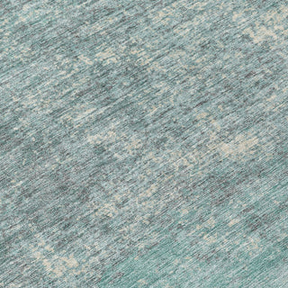 Piper Looms Chantille Stripes ACN2214 Teal Machine Washable Area Rug Swatch Image