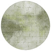 Piper Looms Chantille Geometric ACN2215 Aloe Machine Washable Area Rug Round Main Image