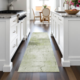 Piper Looms Chantille Geometric ACN2215 Aloe Machine Washable Area Rug Runner Lifestyle Image Feature