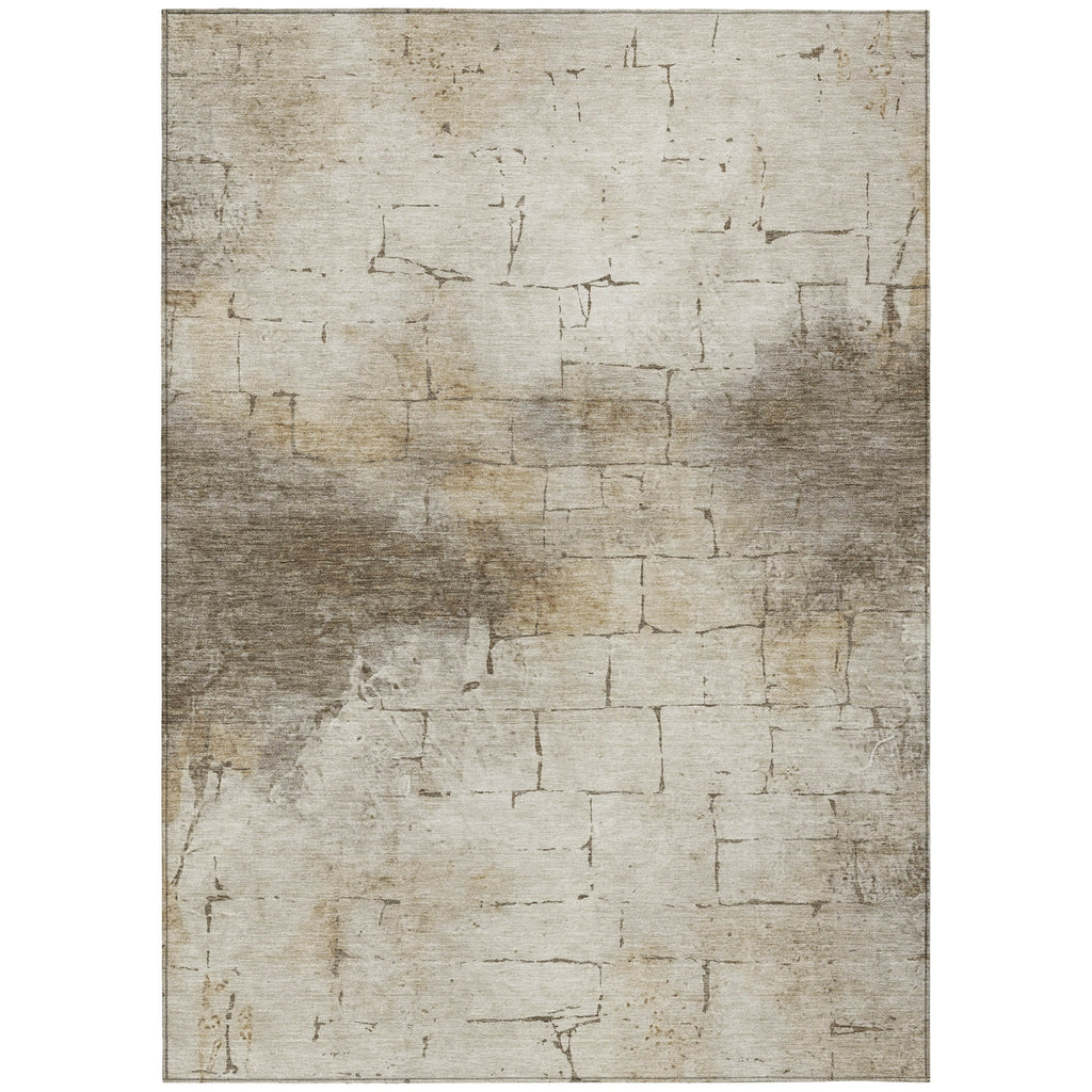 Piper Looms Chantille Geometric ACN2215 Beige Machine Washable Area Rug main image