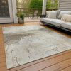 Piper Looms Chantille Geometric ACN2215 Beige Machine Washable Area Rug Outdoor Lifestyle Image Feature