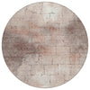 Piper Looms Chantille Geometric ACN2215 Coral Machine Washable Area Rug Round Main Image