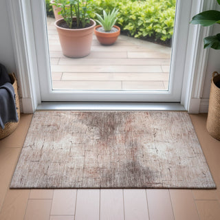Piper Looms Chantille Geometric ACN2215 Coral Machine Washable Area Rug Scatter Lifestyle Image Feature