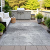 Piper Looms Chantille Geometric ACN2215 Gray Machine Washable Area Rug Outdoor Lifestyle Image Feature