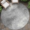 Piper Looms Chantille Geometric ACN2215 Gray Machine Washable Area Rug Round Outdoor Lifestyle Image Feature