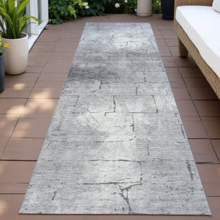 Piper Looms Chantille Geometric ACN2215 Gray Machine Washable Area Rug Runner Outdoor Lifestyle Image Feature