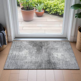 Piper Looms Chantille Geometric ACN2215 Gray Machine Washable Area Rug Scatter Lifestyle Image Feature