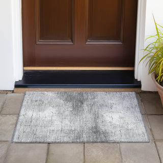 Piper Looms Chantille Geometric ACN2215 Gray Machine Washable Area Rug Scatter Outdoor Lifestyle Image Feature