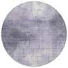 Piper Looms Chantille Geometric ACN2215 Lavender Machine Washable Area Rug Round Main Image
