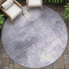 Piper Looms Chantille Geometric ACN2215 Lavender Machine Washable Area Rug Round Outdoor Lifestyle Image Feature