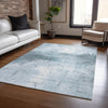 Piper Looms Chantille Geometric ACN2215 Sky Machine Washable Area Rug Lifestyle Image Feature