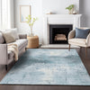 Piper Looms Chantille Geometric ACN2215 Sky Machine Washable Area Rug Lifestyle Image Feature