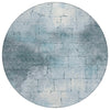 Piper Looms Chantille Geometric ACN2215 Sky Machine Washable Area Rug Round Main Image