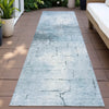 Piper Looms Chantille Geometric ACN2215 Sky Machine Washable Area Rug Runner Outdoor Lifestyle Image Feature