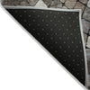 Piper Looms Chantille Geometric ACN2216 Brown Machine Washable Area Rug Backing Image