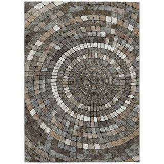 Piper Looms Chantille Geometric ACN2216 Brown Machine Washable Area Rug main image