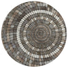 Piper Looms Chantille Geometric ACN2216 Brown Machine Washable Area Rug Round Main Image
