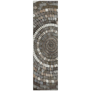 Piper Looms Chantille Geometric ACN2216 Brown Machine Washable Area Rug Runner Main Image