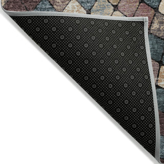 Piper Looms Chantille Geometric ACN2216 Copper Machine Washable Area Rug Backing Image
