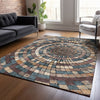 Piper Looms Chantille Geometric ACN2216 Copper Machine Washable Area Rug Lifestyle Image Feature
