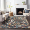 Piper Looms Chantille Geometric ACN2216 Copper Machine Washable Area Rug Lifestyle Image Feature