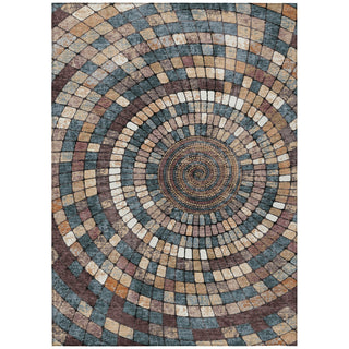 Piper Looms Chantille Geometric ACN2216 Copper Machine Washable Area Rug main image