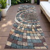 Piper Looms Chantille Geometric ACN2216 Copper Machine Washable Area Rug Runner Outdoor Lifestyle Image Feature