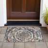Piper Looms Chantille Geometric ACN2216 Copper Machine Washable Area Rug Scatter Outdoor Lifestyle Image Feature