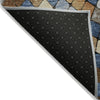 Piper Looms Chantille Geometric ACN2216 Denim Machine Washable Area Rug Backing Image
