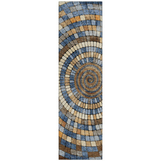 Piper Looms Chantille Geometric ACN2216 Denim Machine Washable Area Rug Runner Main Image