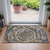 Piper Looms Chantille Geometric ACN2216 Denim Machine Washable Area Rug Scatter Lifestyle Image Feature