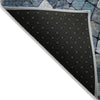 Piper Looms Chantille Geometric ACN2216 Navy Machine Washable Area Rug Backing Image