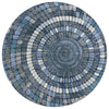 Piper Looms Chantille Geometric ACN2216 Navy Machine Washable Area Rug Round Main Image