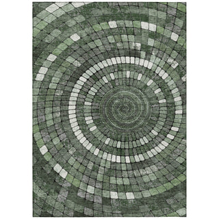 Piper Looms Chantille Geometric ACN2216 Sage Machine Washable Area Rug main image