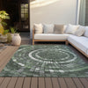 Piper Looms Chantille Geometric ACN2216 Sage Machine Washable Area Rug Outdoor Lifestyle Image Feature