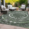 Piper Looms Chantille Geometric ACN2216 Sage Machine Washable Area Rug Outdoor Lifestyle Image Feature