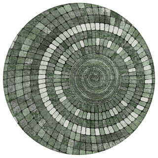 Piper Looms Chantille Geometric ACN2216 Sage Machine Washable Area Rug Round Main Image