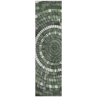 Piper Looms Chantille Geometric ACN2216 Sage Machine Washable Area Rug Runner Main Image
