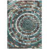 Piper Looms Chantille Geometric ACN2216 Teal Machine Washable Area Rug main image