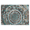 Piper Looms Chantille Geometric ACN2216 Teal Machine Washable Area Rug Scatter Main Image