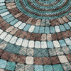Piper Looms Chantille Geometric ACN2216 Teal Machine Washable Area Rug Swatch Image