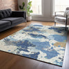 Piper Looms Chantille Modern ACN2217 Denim Machine Washable Area Rug Lifestyle Image Feature