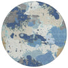 Piper Looms Chantille Modern ACN2217 Denim Machine Washable Area Rug Round Main Image