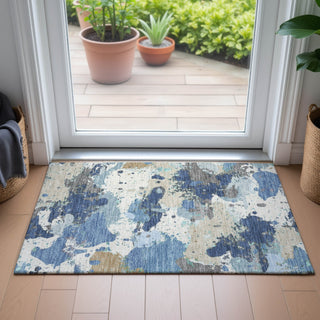 Piper Looms Chantille Modern ACN2217 Denim Machine Washable Area Rug Scatter Lifestyle Image Feature