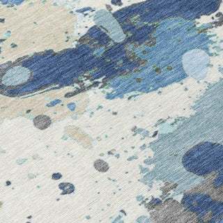 Piper Looms Chantille Modern ACN2217 Denim Machine Washable Area Rug Swatch Image