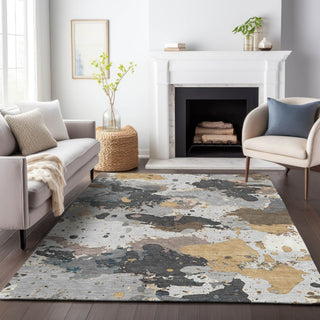 Piper Looms Chantille Modern ACN2217 Gray Machine Washable Area Rug Lifestyle Image Feature