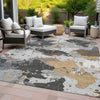 Piper Looms Chantille Modern ACN2217 Gray Machine Washable Area Rug Outdoor Lifestyle Image Feature