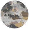 Piper Looms Chantille Modern ACN2217 Gray Machine Washable Area Rug Round Main Image