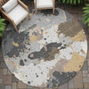 Piper Looms Chantille Modern ACN2217 Gray Machine Washable Area Rug Round Outdoor Lifestyle Image Feature