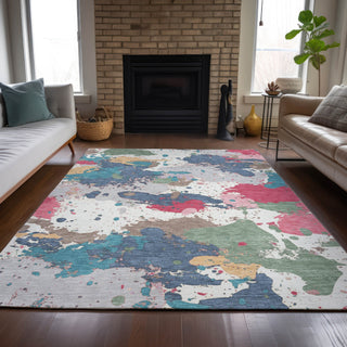 Piper Looms Chantille Modern ACN2217 Ivory Machine Washable Area Rug Lifestyle Image Feature